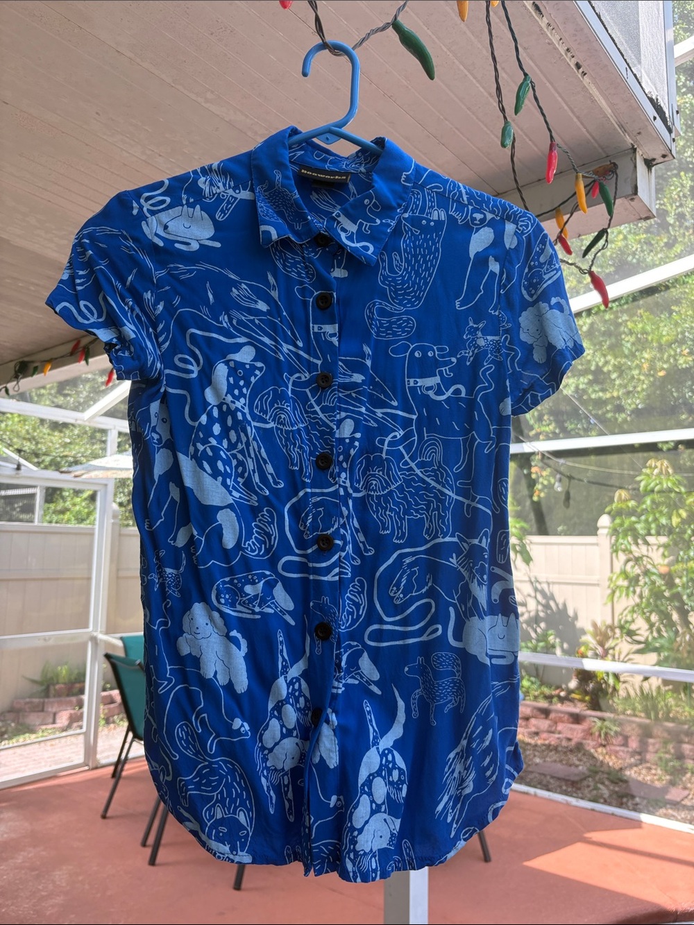 Nooworks dog print shirt xs